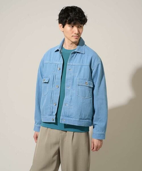 a.v.v / アー・ヴェ・ヴェ Gジャン・デニムジャケット | 【洗濯機で洗える】ワイドシルエットデニムジャケット | 詳細3