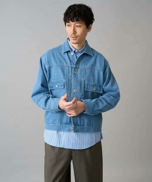 a.v.v / アー・ヴェ・ヴェ Gジャン・デニムジャケット | 【洗濯機で洗える】ワイドシルエットデニムジャケット | 詳細13
