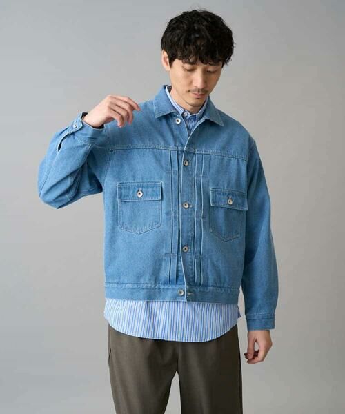 a.v.v / アー・ヴェ・ヴェ Gジャン・デニムジャケット | 【洗濯機で洗える】ワイドシルエットデニムジャケット | 詳細14