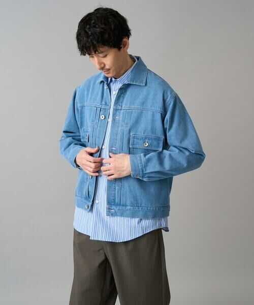 a.v.v / アー・ヴェ・ヴェ Gジャン・デニムジャケット | 【洗濯機で洗える】ワイドシルエットデニムジャケット | 詳細17