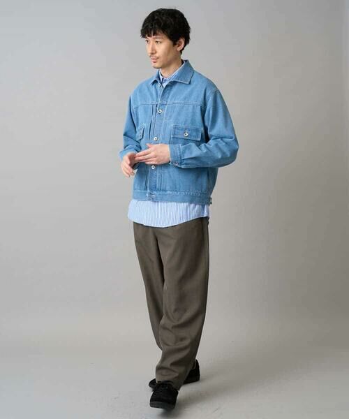 a.v.v / アー・ヴェ・ヴェ Gジャン・デニムジャケット | 【洗濯機で洗える】ワイドシルエットデニムジャケット | 詳細3