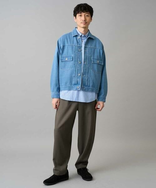 a.v.v / アー・ヴェ・ヴェ Gジャン・デニムジャケット | 【洗濯機で洗える】ワイドシルエットデニムジャケット | 詳細4