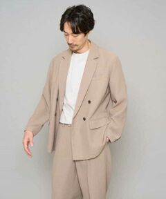 a.v.v / アー・ヴェ・ヴェ セットアップ | 【イージーケア/洗濯機で洗える/毛玉になりにくい/ストレッチ】メッシュストレッチダブルブレストジャケット