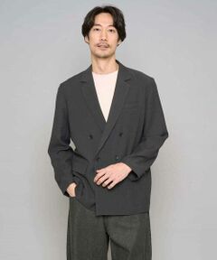 a.v.v / アー・ヴェ・ヴェ セットアップ | 【イージーケア/洗濯機で洗える/毛玉になりにくい/ストレッチ】メッシュストレッチダブルブレストジャケット