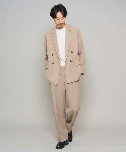 a.v.v / アー・ヴェ・ヴェ セットアップ | 【イージーケア/洗濯機で洗える/毛玉になりにくい/ストレッチ】メッシュストレッチダブルブレストジャケット | 詳細1