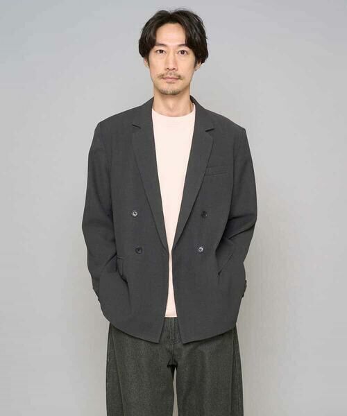 a.v.v / アー・ヴェ・ヴェ セットアップ | 【イージーケア/洗濯機で洗える/毛玉になりにくい/ストレッチ】メッシュストレッチダブルブレストジャケット | 詳細10