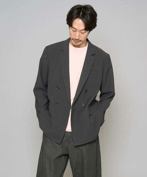 a.v.v / アー・ヴェ・ヴェ セットアップ | 【イージーケア/洗濯機で洗える/毛玉になりにくい/ストレッチ】メッシュストレッチダブルブレストジャケット | 詳細11