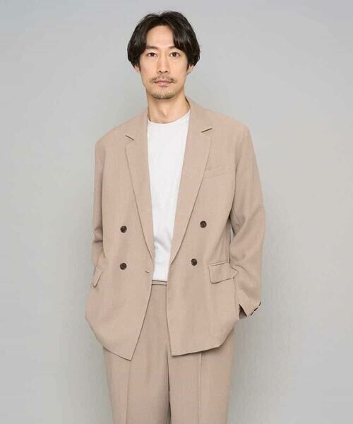 a.v.v / アー・ヴェ・ヴェ セットアップ | 【イージーケア/洗濯機で洗える/毛玉になりにくい/ストレッチ】メッシュストレッチダブルブレストジャケット | 詳細13