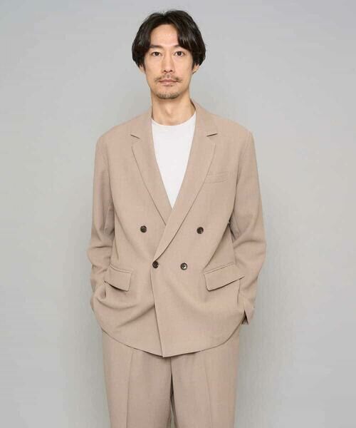 a.v.v / アー・ヴェ・ヴェ セットアップ | 【イージーケア/洗濯機で洗える/毛玉になりにくい/ストレッチ】メッシュストレッチダブルブレストジャケット | 詳細15