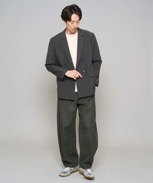 a.v.v / アー・ヴェ・ヴェ セットアップ | 【イージーケア/洗濯機で洗える/毛玉になりにくい/ストレッチ】メッシュストレッチダブルブレストジャケット | 詳細4