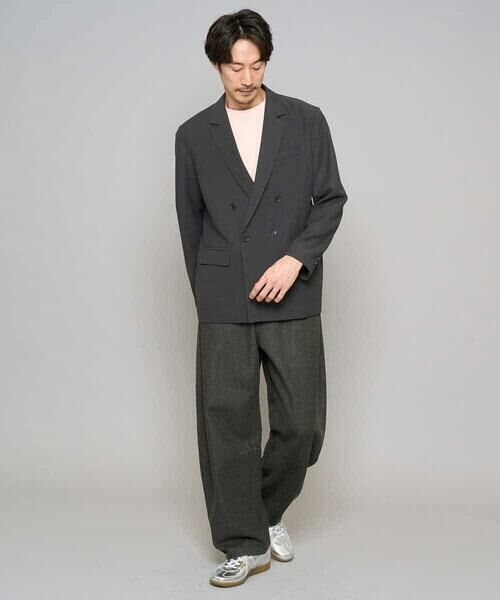 a.v.v / アー・ヴェ・ヴェ セットアップ | 【イージーケア/洗濯機で洗える/毛玉になりにくい/ストレッチ】メッシュストレッチダブルブレストジャケット | 詳細9