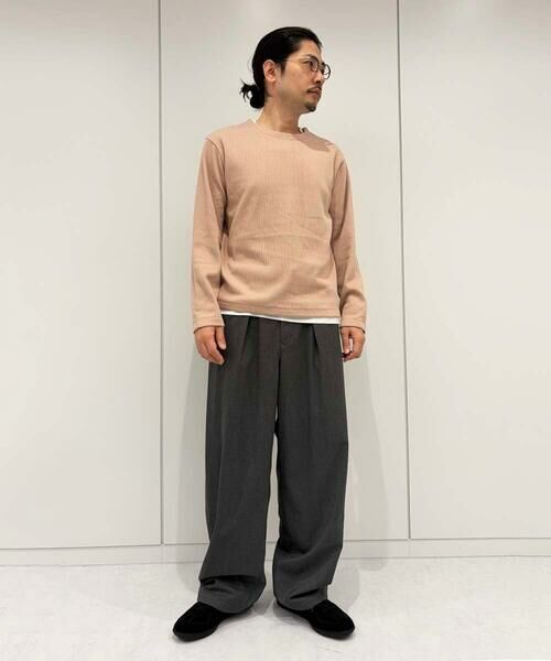 a.v.v / アー・ヴェ・ヴェ カットソー | 【イージーケア/洗濯機で洗える】畔裏起毛フェイクレイヤードカットソー | 詳細1