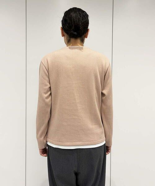 a.v.v / アー・ヴェ・ヴェ カットソー | 【イージーケア/洗濯機で洗える】畔裏起毛フェイクレイヤードカットソー | 詳細3