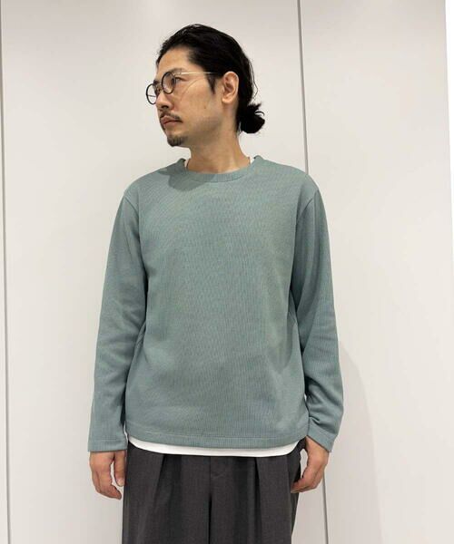 a.v.v / アー・ヴェ・ヴェ カットソー | 【イージーケア/洗濯機で洗える】畔裏起毛フェイクレイヤードカットソー | 詳細5