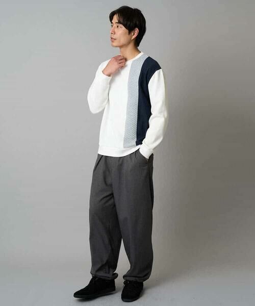 a.v.v / アー・ヴェ・ヴェ スウェット | 【イージーケア/洗濯機で洗える】フクレジャカード縦切替プルオーバー | 詳細3