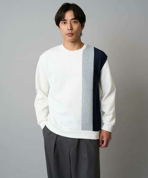 a.v.v / アー・ヴェ・ヴェ スウェット | 【イージーケア/洗濯機で洗える】フクレジャカード縦切替プルオーバー | 詳細4