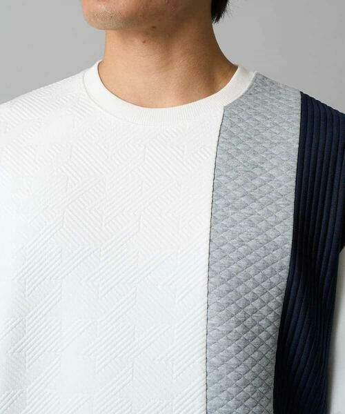 a.v.v / アー・ヴェ・ヴェ スウェット | 【イージーケア/洗濯機で洗える】フクレジャカード縦切替プルオーバー | 詳細7