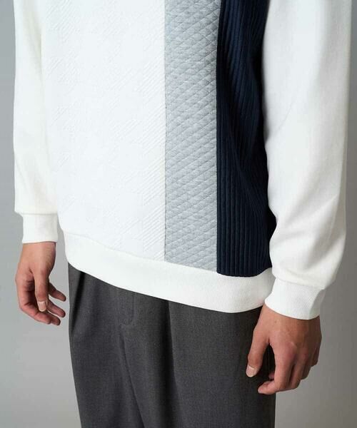 a.v.v / アー・ヴェ・ヴェ スウェット | 【イージーケア/洗濯機で洗える】フクレジャカード縦切替プルオーバー | 詳細9