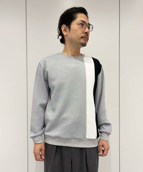 a.v.v / アー・ヴェ・ヴェ スウェット | 【イージーケア/洗濯機で洗える】フクレジャカード縦切替プルオーバー | 詳細11