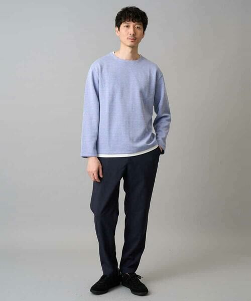 a.v.v / アー・ヴェ・ヴェ カットソー | 【イージーケア/洗濯機で洗える/毛玉になりにくい】ヘンケイヘリンボンフェイクレイヤードカットソー | 詳細1