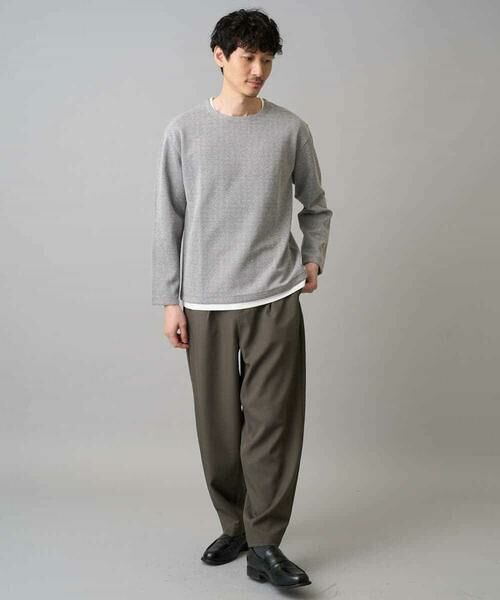 a.v.v / アー・ヴェ・ヴェ カットソー | 【イージーケア/洗濯機で洗える/毛玉になりにくい】ヘンケイヘリンボンフェイクレイヤードカットソー | 詳細10