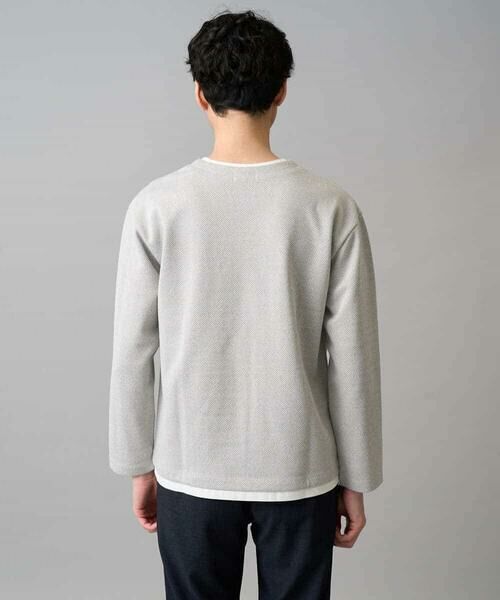 a.v.v / アー・ヴェ・ヴェ カットソー | 【イージーケア/洗濯機で洗える/毛玉になりにくい】ヘンケイヘリンボンフェイクレイヤードカットソー | 詳細21