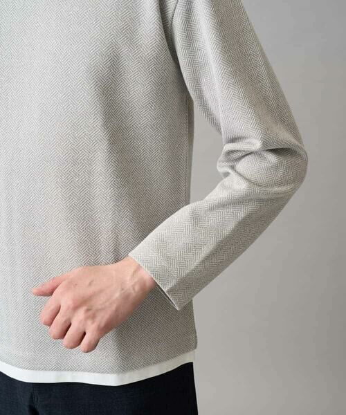a.v.v / アー・ヴェ・ヴェ カットソー | 【イージーケア/洗濯機で洗える/毛玉になりにくい】ヘンケイヘリンボンフェイクレイヤードカットソー | 詳細23