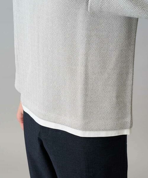 a.v.v / アー・ヴェ・ヴェ カットソー | 【イージーケア/洗濯機で洗える/毛玉になりにくい】ヘンケイヘリンボンフェイクレイヤードカットソー | 詳細24