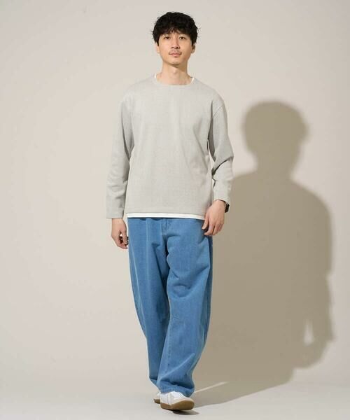 a.v.v / アー・ヴェ・ヴェ カットソー | 【イージーケア/洗濯機で洗える/毛玉になりにくい】変形ヘリンボンフェイクレイヤードカットソー | 詳細28