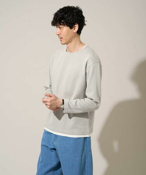 a.v.v / アー・ヴェ・ヴェ カットソー | 【イージーケア/洗濯機で洗える/毛玉になりにくい】変形ヘリンボンフェイクレイヤードカットソー | 詳細30