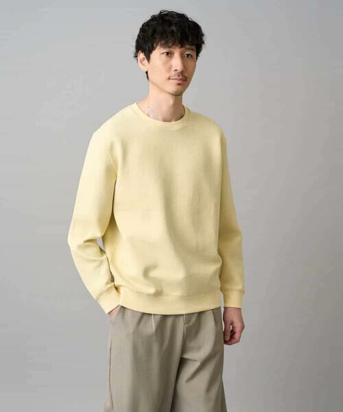 a.v.v / アー・ヴェ・ヴェ カットソー | 【イージーケア/洗濯機で洗える/毛玉になりにくい/ストレッチ】サッカーダンボールプルオーバー（ライトイエロー）