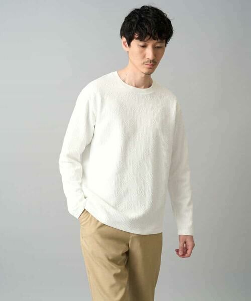 a.v.v / アー・ヴェ・ヴェ カットソー | 【イージーケア/洗濯機で洗える/毛玉になりにくい】キカジャガードクルーネックプルオーバー | 詳細10