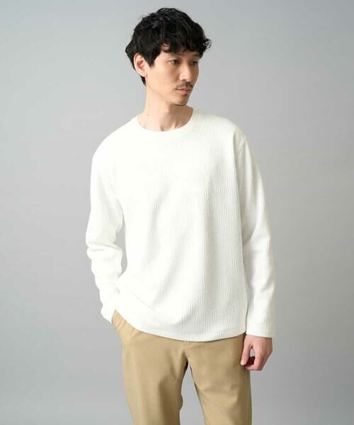 a.v.v / アー・ヴェ・ヴェ カットソー | 【イージーケア/洗濯機で洗える/毛玉になりにくい】キカジャガードクルーネックプルオーバー | 詳細9