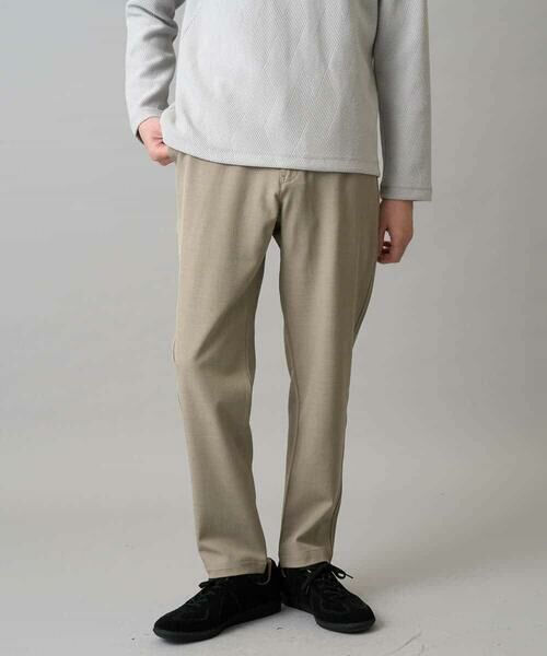 a.v.v / アー・ヴェ・ヴェ チノ・ワークパンツ | 【イージーケア/洗濯機で洗える/毛玉になりにくい/ストレッチ】メランジツイルセミルーズパンツ（ベージュ）