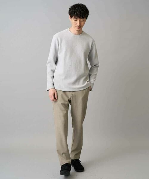 a.v.v / アー・ヴェ・ヴェ チノ・ワークパンツ | 【イージーケア/洗濯機で洗える/毛玉になりにくい/ストレッチ】メランジツイルセミルーズパンツ | 詳細2