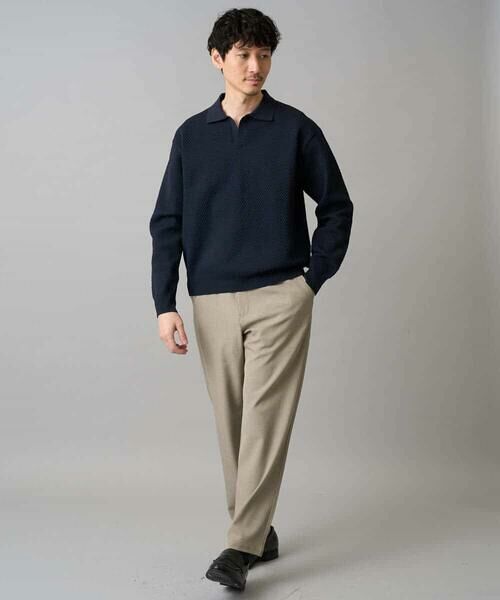 a.v.v / アー・ヴェ・ヴェ チノ・ワークパンツ | 【イージーケア/洗濯機で洗える/毛玉になりにくい/ストレッチ】メランジツイルセミルーズパンツ | 詳細5