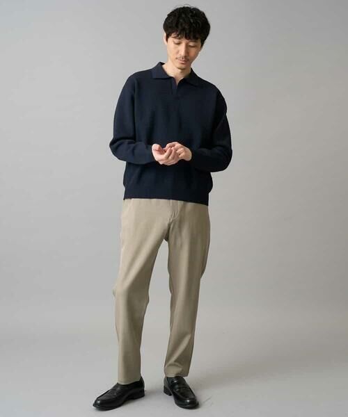 a.v.v / アー・ヴェ・ヴェ チノ・ワークパンツ | 【イージーケア/洗濯機で洗える/毛玉になりにくい/ストレッチ】メランジツイルセミルーズパンツ | 詳細7