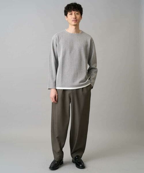 a.v.v / アー・ヴェ・ヴェ チノ・ワークパンツ | 【イージーケア/洗濯機で洗える/毛玉になりにくい/ストレッチ】メランジツイルイージーバルーンパンツ | 詳細1