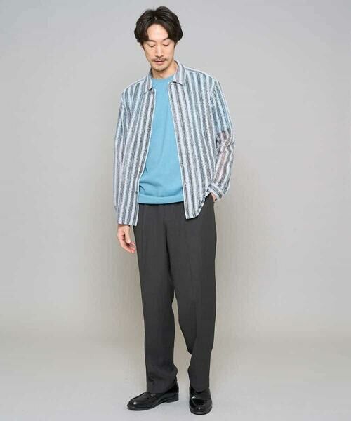 a.v.v / アー・ヴェ・ヴェ その他パンツ | 【イージーケア/洗濯機で洗える/毛玉になりにくい/ストレッチ】メッシュストレッチワンタックワイドイージースラックス | 詳細2