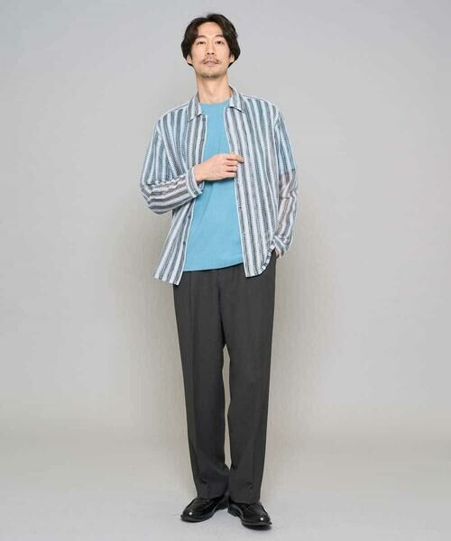 a.v.v / アー・ヴェ・ヴェ その他パンツ | 【イージーケア/洗濯機で洗える/毛玉になりにくい/ストレッチ】メッシュストレッチワンタックワイドイージースラックス | 詳細3