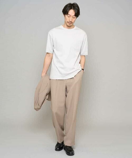 a.v.v / アー・ヴェ・ヴェ その他パンツ | 【イージーケア/洗濯機で洗える/毛玉になりにくい/ストレッチ】メッシュストレッチワンタックワイドイージースラックス | 詳細4