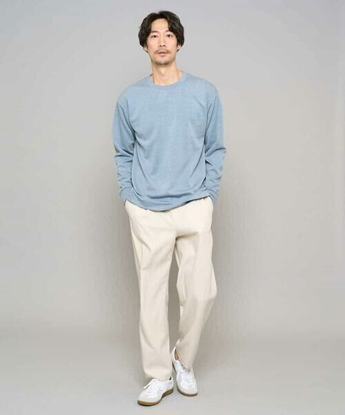 a.v.v / アー・ヴェ・ヴェ その他パンツ | 【イージーケア/洗濯機で洗える/速乾/毛玉になりにくい/ストレッチ】メランジストレッチ１タックワイドイージースラックス | 詳細2