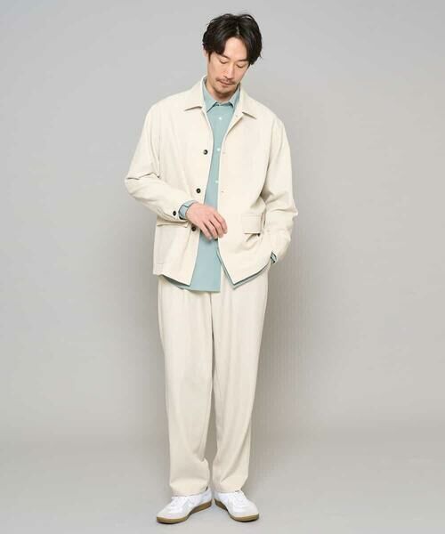 a.v.v / アー・ヴェ・ヴェ その他パンツ | 【イージーケア/洗濯機で洗える/速乾/毛玉になりにくい/ストレッチ】メランジストレッチ１タックワイドイージースラックス | 詳細8