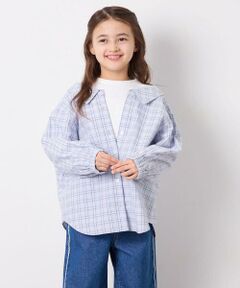 a.v.v / アー・ヴェ・ヴェ シャツ・ブラウス | [130-160]スプリングチェックレイヤード風ブラウス