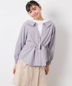 a.v.v / アー・ヴェ・ヴェ シャツ・ブラウス | [130-160]スプリングチェックレイヤード風ブラウス