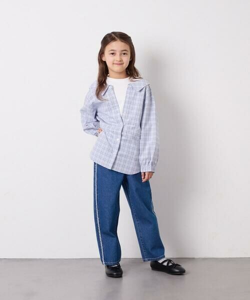 a.v.v / アー・ヴェ・ヴェ シャツ・ブラウス | [130-160]スプリングチェックレイヤード風ブラウス | 詳細3