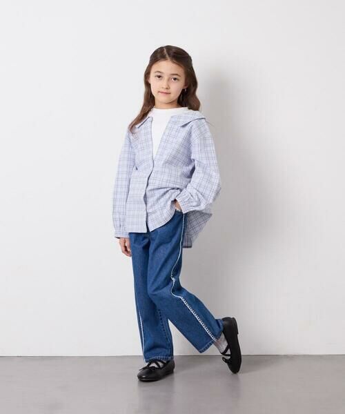 a.v.v / アー・ヴェ・ヴェ シャツ・ブラウス | [130-160]スプリングチェックレイヤード風ブラウス | 詳細5