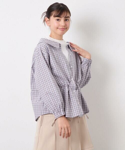 a.v.v / アー・ヴェ・ヴェ シャツ・ブラウス | [130-160]スプリングチェックレイヤード風ブラウス | 詳細12