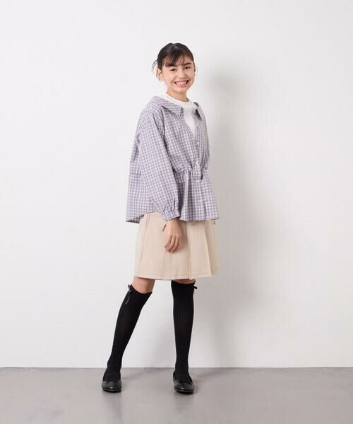 a.v.v / アー・ヴェ・ヴェ シャツ・ブラウス | [130-160]スプリングチェックレイヤード風ブラウス | 詳細16