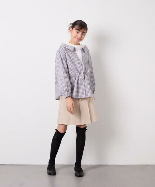 a.v.v / アー・ヴェ・ヴェ シャツ・ブラウス | [130-160]スプリングチェックレイヤード風ブラウス | 詳細17